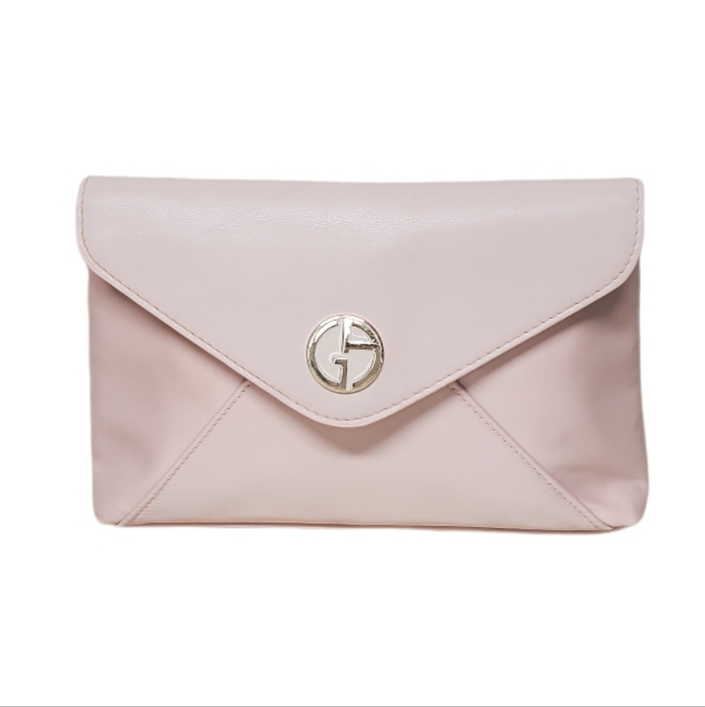 Giorgio Armani Soft Pink Peach Makeup Toiletry Bag